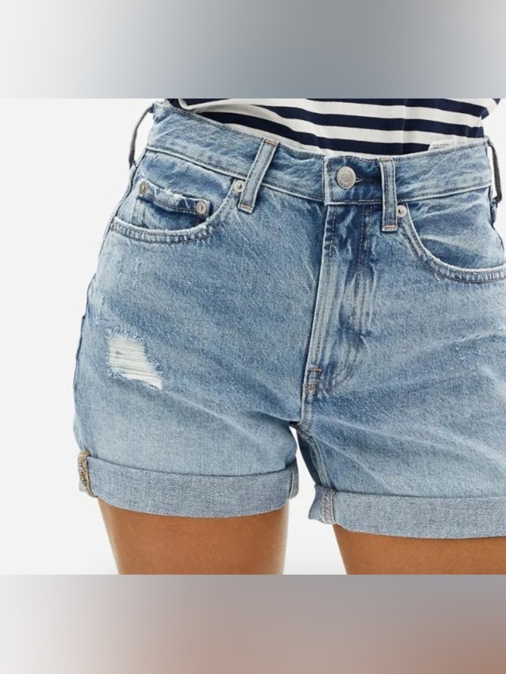 Everlane light blue the denim short organic cotton size 30